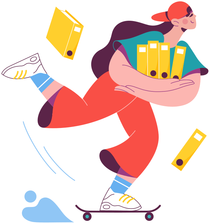 Online student studying